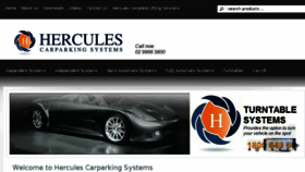 What Herculescarparking.com.au website looked like in 2018 (5 years ago)