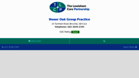 What Honoroakgrouppractice.co.uk website looked like in 2018 (5 years ago)