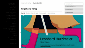 What Hatjecantz.de website looked like in 2018 (5 years ago)