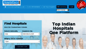 What Hospitalguru.com website looked like in 2018 (5 years ago)