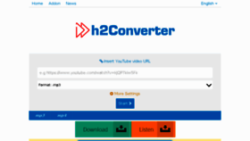 What H2converter.com website looked like in 2018 (5 years ago)