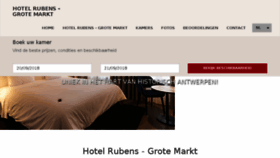 What Hotelrubensantwerp.be website looked like in 2018 (5 years ago)