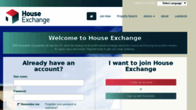 What Houseexchange.org.uk website looked like in 2018 (5 years ago)