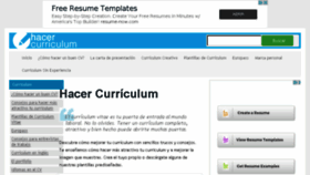 What Hacercurriculum.net website looked like in 2018 (5 years ago)