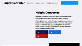 What Height-converter.com website looked like in 2018 (5 years ago)