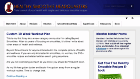 What Healthysmoothiehq.com website looked like in 2018 (5 years ago)