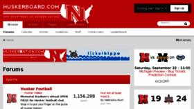What Huskerboard.com website looked like in 2018 (5 years ago)