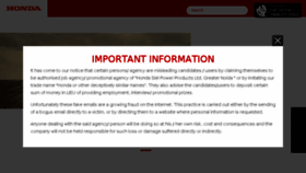 What Hondasielpower.com website looked like in 2018 (6 years ago)