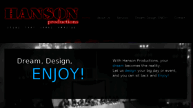 What Hanson-productions.com website looked like in 2018 (5 years ago)