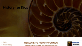 What History-for-kids.com website looked like in 2018 (5 years ago)