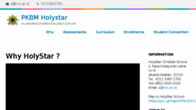 What Holystar.sch.id website looked like in 2018 (5 years ago)