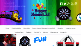 What Hoppermoonwalks.com website looked like in 2018 (5 years ago)