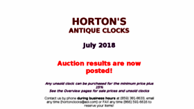 What Hortonclocks.com website looked like in 2018 (5 years ago)