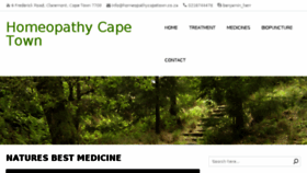 What Homeopathycapetown.co.za website looked like in 2018 (5 years ago)