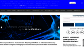 What Humanbrainmapping.org website looked like in 2018 (5 years ago)