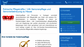 What Hubertuspflege.de website looked like in 2018 (5 years ago)
