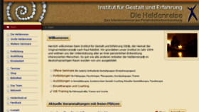 What Heldenreise.de website looked like in 2018 (5 years ago)