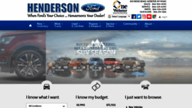 What Hendersonfamilyford.com website looked like in 2018 (5 years ago)