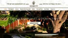 What Haskett.co.uk website looked like in 2018 (5 years ago)