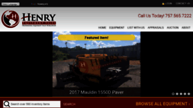 What Henryequipment.com website looked like in 2018 (5 years ago)