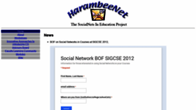 What Harambeenet.org website looked like in 2018 (5 years ago)
