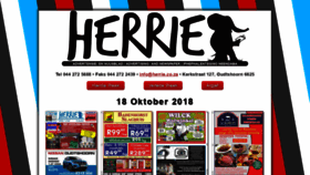 What Herrie.co.za website looked like in 2018 (5 years ago)