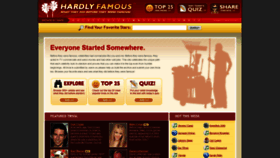 What Hardlyfamous.com website looked like in 2018 (5 years ago)