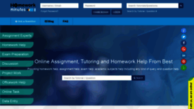What Homeworkminutes.com website looked like in 2018 (5 years ago)