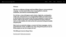 What Hillaryforamericadesign.com website looked like in 2018 (5 years ago)