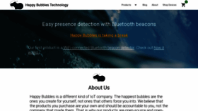 What Happybubbles.tech website looked like in 2018 (5 years ago)
