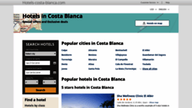 What Hotels-costa-blanca.com website looked like in 2018 (5 years ago)