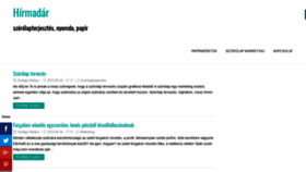 What Hirmadar.hu website looked like in 2018 (5 years ago)