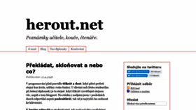 What Herout.net website looked like in 2018 (5 years ago)