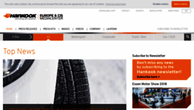 What Hankooktire-mediacenter.com website looked like in 2018 (5 years ago)