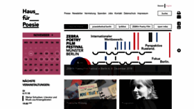 What Haus-fuer-poesie.org website looked like in 2018 (5 years ago)