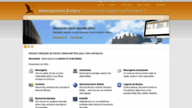 What Hebergement-zimbra.fr website looked like in 2018 (5 years ago)