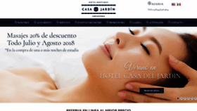 What Hotelcasadeljardin.com website looked like in 2018 (5 years ago)