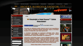 What Hotelkorona.hu website looked like in 2018 (5 years ago)