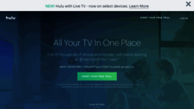 What Hulu.tv website looked like in 2018 (5 years ago)