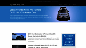 What Hyundai-blog.com website looked like in 2018 (5 years ago)
