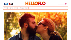 What Helloflo.com website looked like in 2018 (5 years ago)