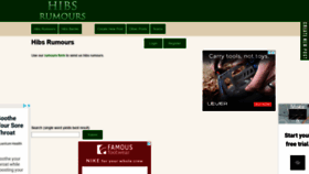 What Hibsrumours.co.uk website looked like in 2018 (5 years ago)