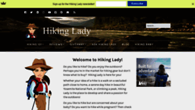 What Hikinglady.com website looked like in 2018 (5 years ago)