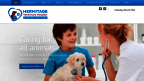 What Hermitagevet.com website looked like in 2018 (5 years ago)