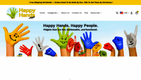 What Happyhands.toys website looked like in 2018 (5 years ago)