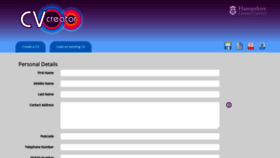 What Hants.cv-creator.com website looked like in 2018 (5 years ago)