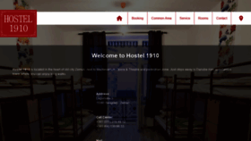 What Hostel1910.com website looked like in 2018 (5 years ago)