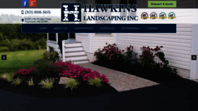 What Hawkinslandscaping.com website looked like in 2018 (5 years ago)