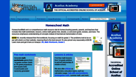 What Homeschoolmath.net website looked like in 2018 (5 years ago)