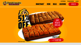 What Hungryhowies.com website looked like in 2019 (5 years ago)